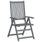 vidaXL Set de comedor de jardín 7 piezas madera maciza de acacia gris