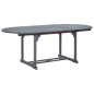 vidaXL Set de comedor de jardín 7 piezas madera maciza de acacia gris