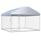 vidaXL Perrera de exterior con techo 200x200x135 cm