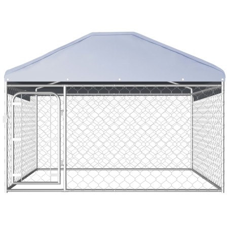 vidaXL Perrera de exterior con techo 200x200x135 cm
