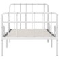 vidaXL Estructura de cama con base de listones metal blanco 90x200 cm