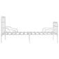 vidaXL Estructura de cama con base de listones metal blanco 90x200 cm