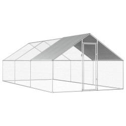 vidaXL Jaula gallinero de exterior de acero galvanizado 2,75x6x1,92 m  