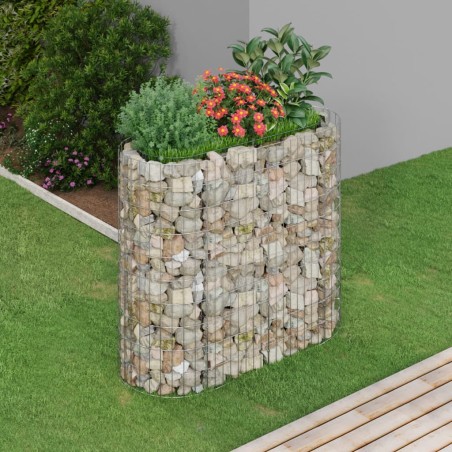 vidaXL Arriate de gaviones de hierro galvanizado 120x50x100 cm