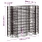vidaXL Arriate de gaviones de hierro galvanizado 120x50x100 cm