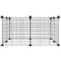 vidaXL Jaula para mascotas de 8 paneles acero negro 35x35cm vidaXL Jaula para mascotas de 8 paneles acero negro 35x35cm