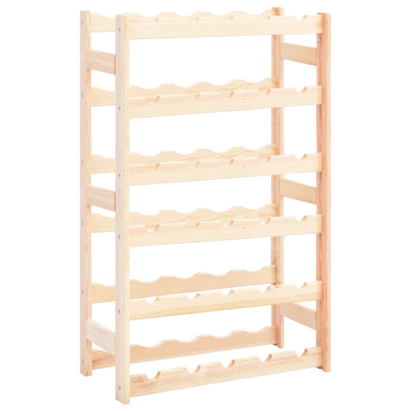 vidaXL Botellero para 30 botellas de madera de pino vidaXL Botellero para 30 botellas de madera de pino