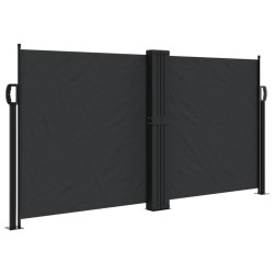 vidaXL Toldo lateral retráctil negro 117x1200 cm