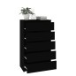 vidaXL Cajonera de madera contrachapada negro 60x36x103 cm vidaXL Cajonera de madera contrachapada negro 60x36x103 cm