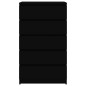vidaXL Cajonera de madera contrachapada negro 60x36x103 cm vidaXL Cajonera de madera contrachapada negro 60x36x103 cm