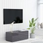vidaXL Mueble TV madera contrachapada gris brillante 80x34x30 cm vidaXL Mueble TV madera contrachapada gris brillante 80x34x30 cm