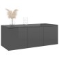 vidaXL Mueble TV madera contrachapada gris brillante 80x34x30 cm vidaXL Mueble TV madera contrachapada gris brillante 80x34x30 cm
