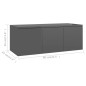 vidaXL Mueble TV madera contrachapada gris brillante 80x34x30 cm vidaXL Mueble TV madera contrachapada gris brillante 80x34x30 cm