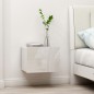vidaXL Mesita de noche madera contrachapada blanco brillo 40x30x30cm vidaXL Mesita de noche madera contrachapada blanco brillo 40x30x30cm