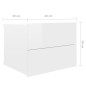 vidaXL Mesita de noche madera contrachapada blanco brillo 40x30x30cm vidaXL Mesita de noche madera contrachapada blanco brillo 40x30x30cm