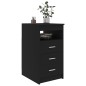 vidaXL Cajonera de madera contrachapada negro 40x50x76 cm vidaXL Cajonera de madera contrachapada negro 40x50x76 cm