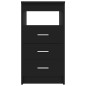 vidaXL Cajonera de madera contrachapada negro 40x50x76 cm vidaXL Cajonera de madera contrachapada negro 40x50x76 cm