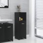 vidaXL Armario de baño madera contrachapada negro 30x30x95 cm