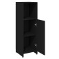 vidaXL Armario de baño madera contrachapada negro 30x30x95 cm