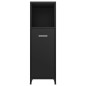 vidaXL Armario de baño madera contrachapada negro 30x30x95 cm