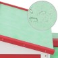 vidaXL Jaula de animales grande madera rojo y blanco 145x45x84 cm