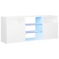 vidaXL Mueble para TV con luces LED blanco 120x30x50 cm