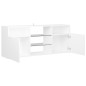 vidaXL Mueble para TV con luces LED blanco 120x30x50 cm