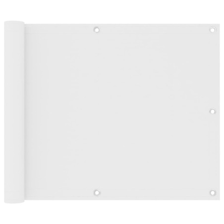 vidaXL Toldo para balcón tela oxford blanco 75x600 cm