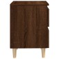 vidaXL Mesitas de noche 2 uds con patas madera marrón roble 40x35x50cm vidaXL Mesitas de noche 2 uds con patas madera marrón roble 40x35x50cm