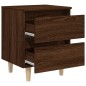 vidaXL Mesitas de noche 2 uds con patas madera marrón roble 40x35x50cm vidaXL Mesitas de noche 2 uds con patas madera marrón roble 40x35x50cm