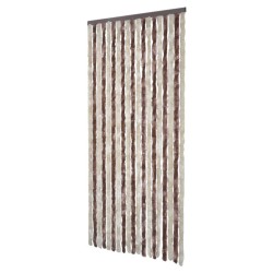 vidaXL Cortina mosquitera beige y marrón claro chenilla 90x220 cm 