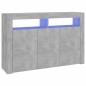 vidaXL Aparador con luces LED gris hormigón 115,5x30x75 cm vidaXL Aparador con luces LED gris hormigón 115,5x30x75 cm