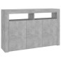 vidaXL Aparador con luces LED gris hormigón 115,5x30x75 cm vidaXL Aparador con luces LED gris hormigón 115,5x30x75 cm