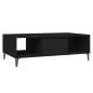 vidaXL Mesa de centro madera contrachapada negro 103,5x60x35 cm