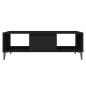 vidaXL Mesa de centro madera contrachapada negro 103,5x60x35 cm