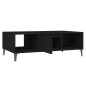 vidaXL Mesa de centro madera contrachapada negro 103,5x60x35 cm