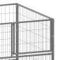 vidaXL Perrera de acero plateado 100x100x70 cm