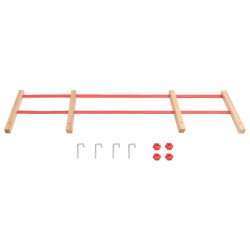 vidaXL Respaldo para trineo madera contrachapada rojo