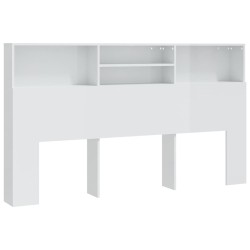 vidaXL Mueble cabecero blanco brillante 180x19x103,5 cm