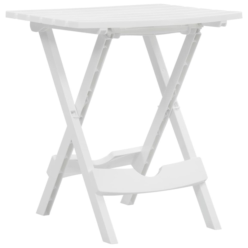 vidaXL Mesa de jardín plegable blanco 45,5x38,5x50 cm vidaXL Mesa de jardín plegable blanco 45,5x38,5x50 cm