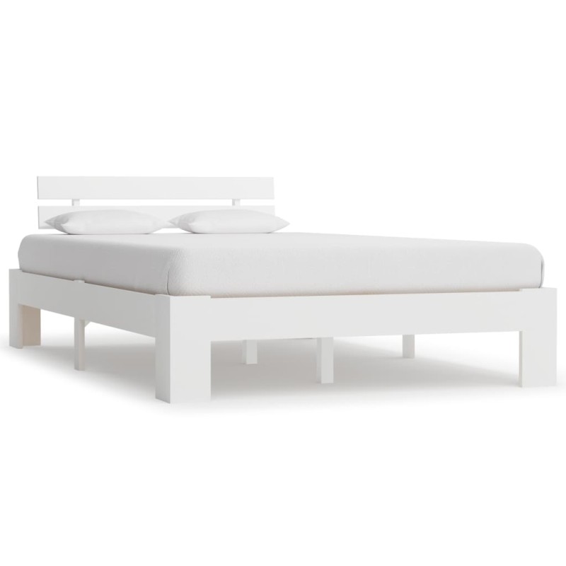 vidaXL Estructura de cama de madera maciza de pino blanco 140x200 cm