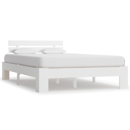 vidaXL Estructura de cama de madera maciza de pino blanco 140x200 cm