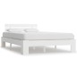 vidaXL Estructura de cama de madera maciza de pino blanco 140x200 cm