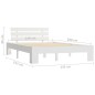 vidaXL Estructura de cama de madera maciza de pino blanco 140x200 cm