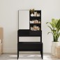 vidaXL Tocador con espejo negro 74,5x40x141 cm vidaXL Tocador con espejo negro 74,5x40x141 cm