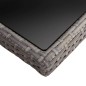 vidaXL Mesa de comedor de jardín ratán sintético y vidrio gris vidaXL Mesa de comedor de jardín ratán sintético y vidrio gris