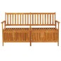 vidaXL Banco de almacenaje madera maciza de acacia 148 cm