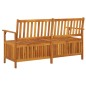 vidaXL Banco de almacenaje madera maciza de acacia 148 cm