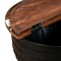vidaXL Mesa de centro de madera maciza reciclada negra forma de barril vidaXL Mesa de centro de madera maciza reciclada negra forma de barril