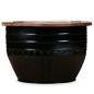vidaXL Mesa de centro de madera maciza reciclada negra forma de barril vidaXL Mesa de centro de madera maciza reciclada negra forma de barril